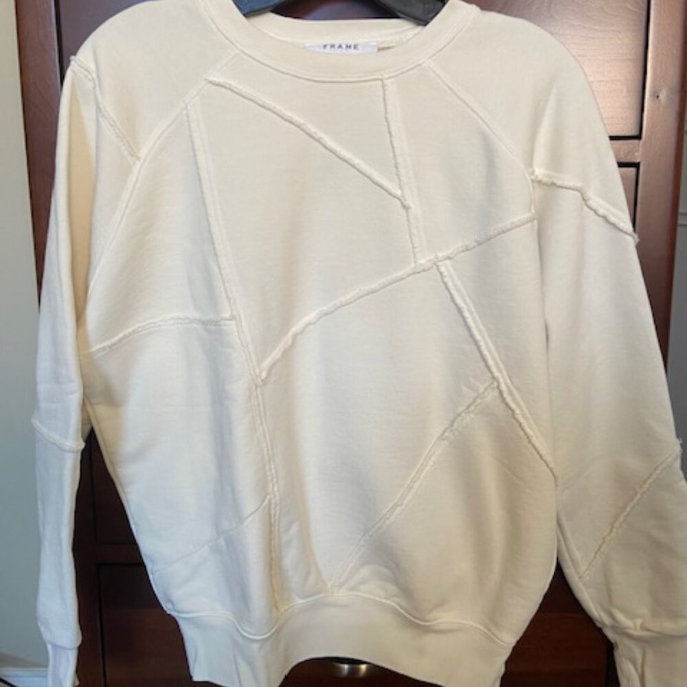 Frame Patchwork Sweatshirt Size Xs - image 1